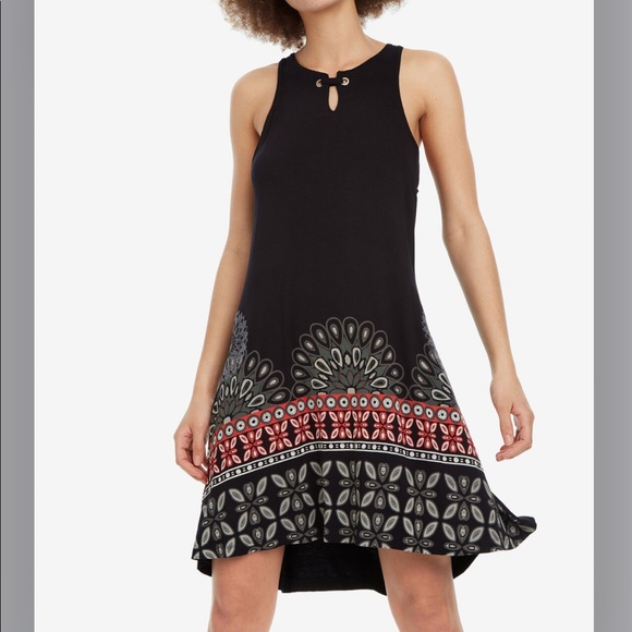 NWT Desigual Black Viscose Dress - Picture 1 of 8